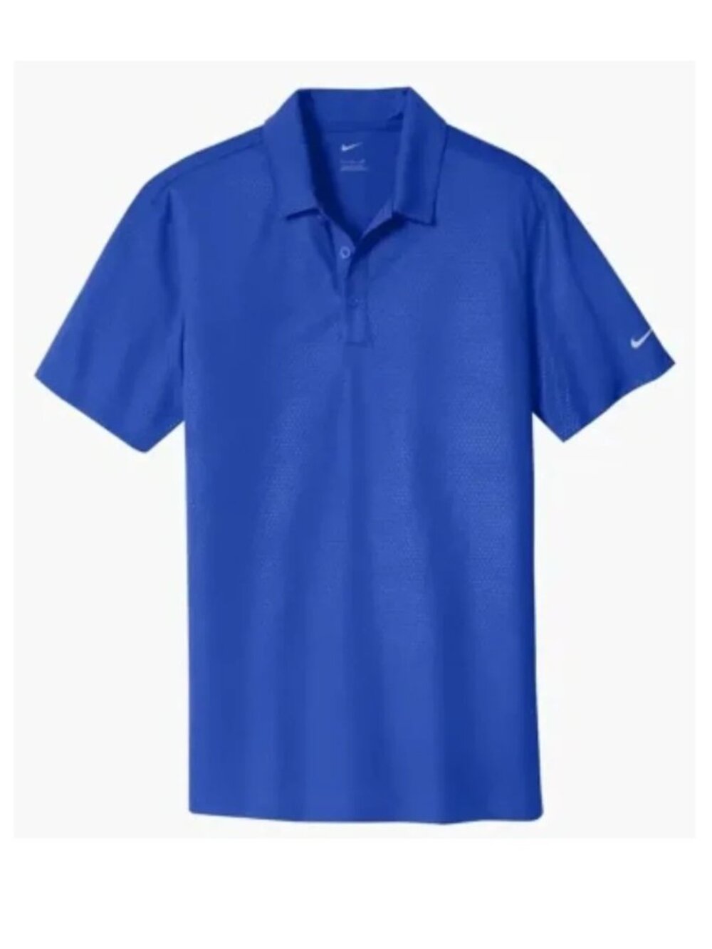 💥3/$30💥 NWT - Nike Golf Dri-FIT Embossed Tri-Blade Polo Shirt, Color Old Royal